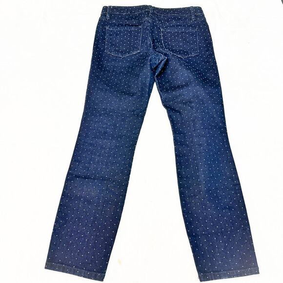 Club Monaco Printed Patterned Dark Wash Denim Jean Pants Size 4 - Picture 3 of 8